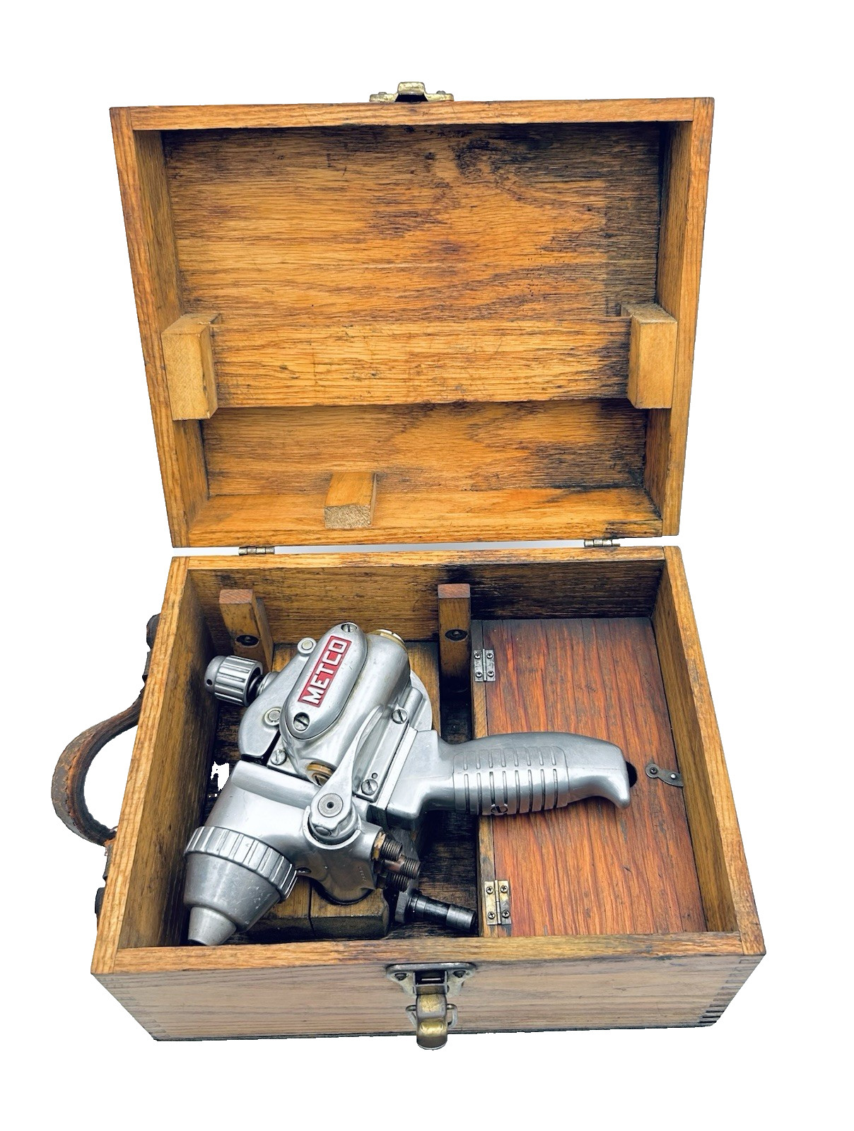 Metco THERMAL METALLIZING SPRAY DEVICE Type 4E w/ Case & Access. shown **GOOD**