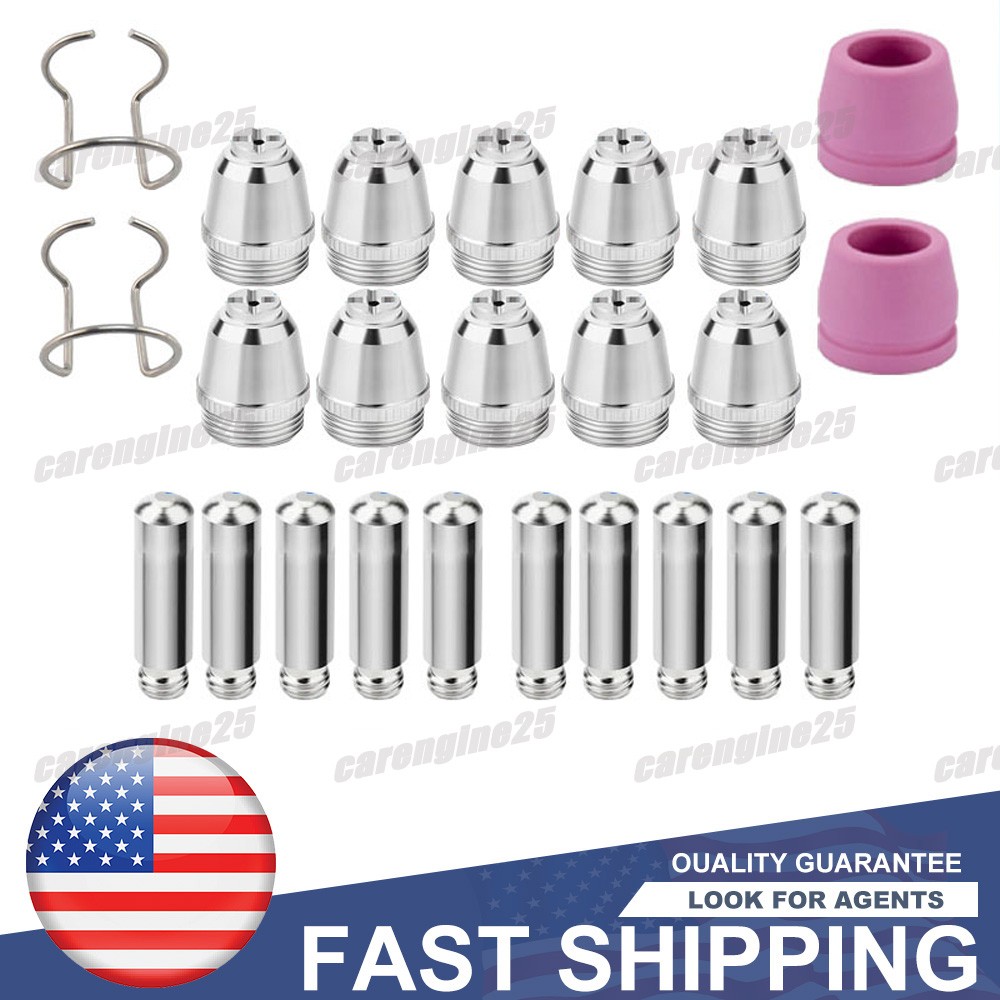 24 Pcs Plasma Cutter Torch Consumables Tip For SG-55 AG-60 WSD-60 CUT50 60Amp