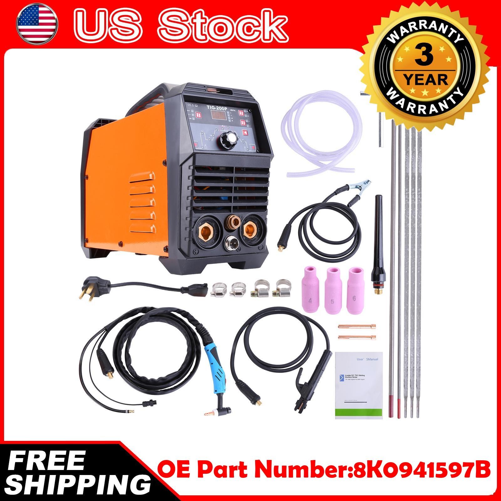 TIG Welder 200A 110/220V TIG/Stick/Arc 2in1 Welder Digital Welding Machine 2T/4T