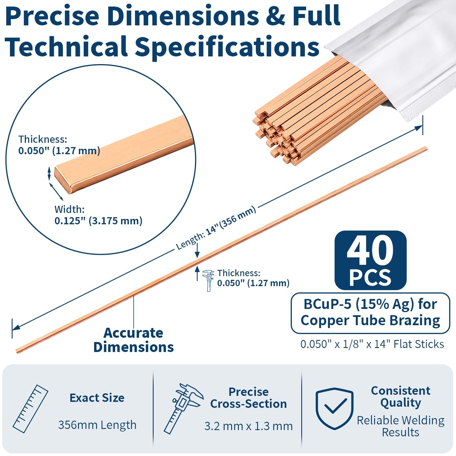 UZLU 40 Brazing Rods 15% Silver