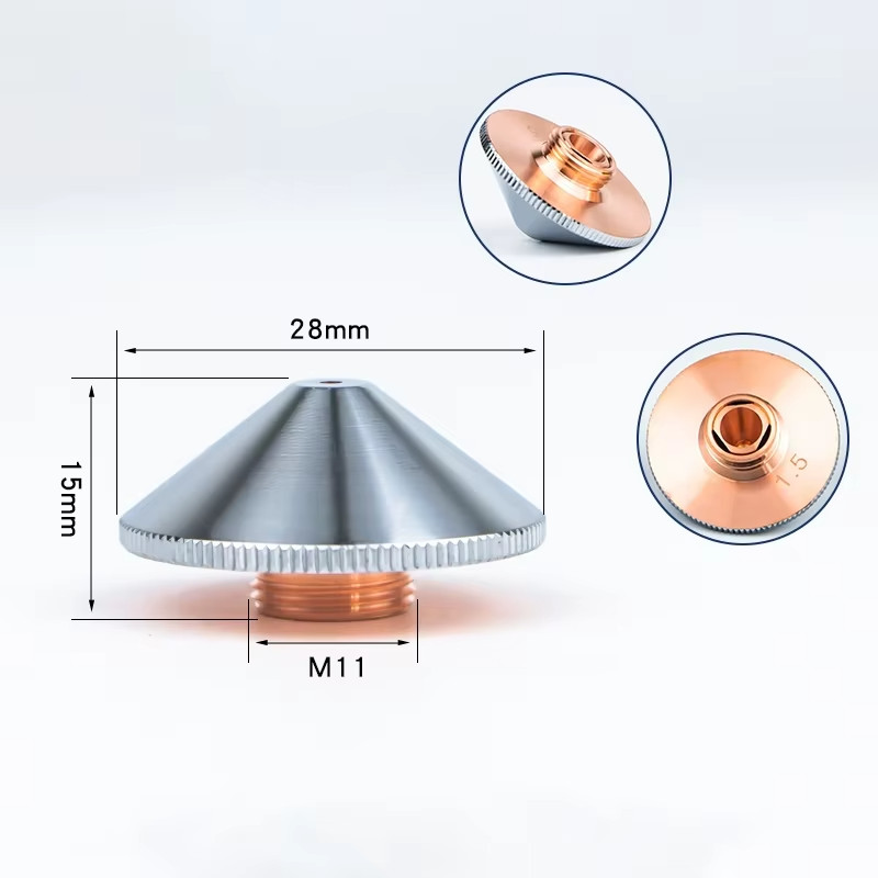 Laser Cutting Nozzle D28 H15 Double Layer for WSX BOCI HSG Bodor Laser Cut Head