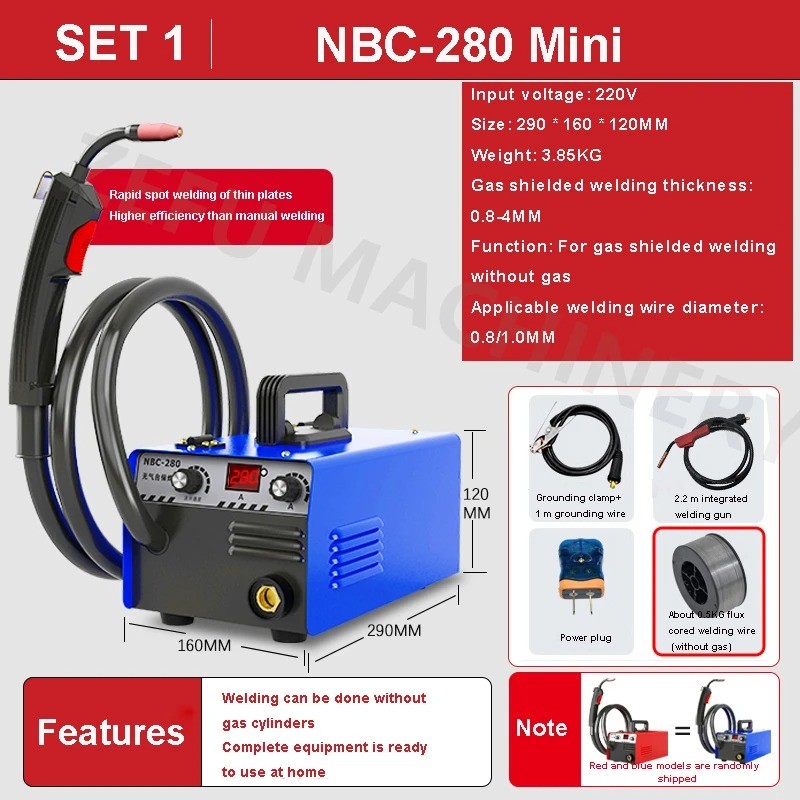 Mini Airless Dual-drive Integrated CO2 Gas Shielded Welding Machine 220V