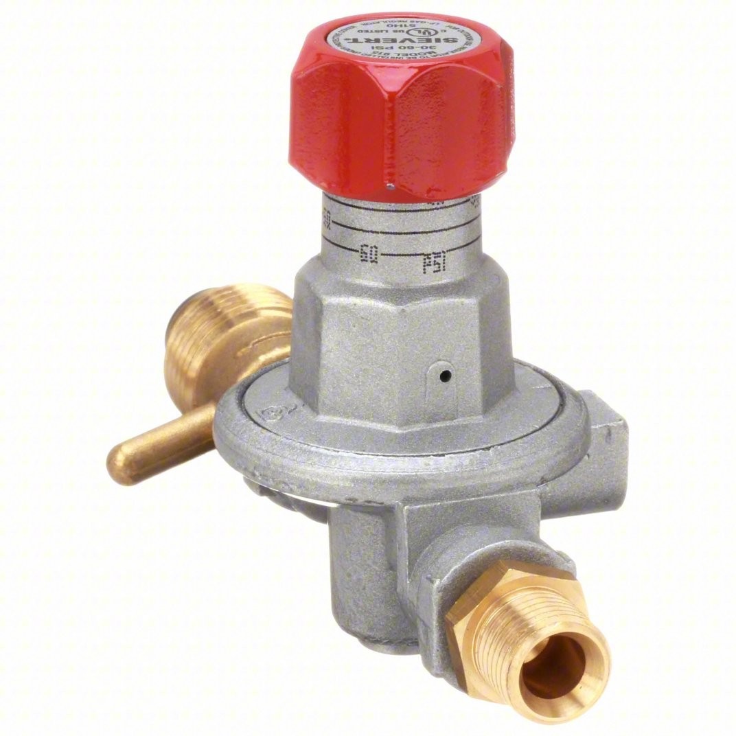 Sievert Propane Regulator Adjustable 15 60 PSI Single Stage CGA 510 Brass Steel