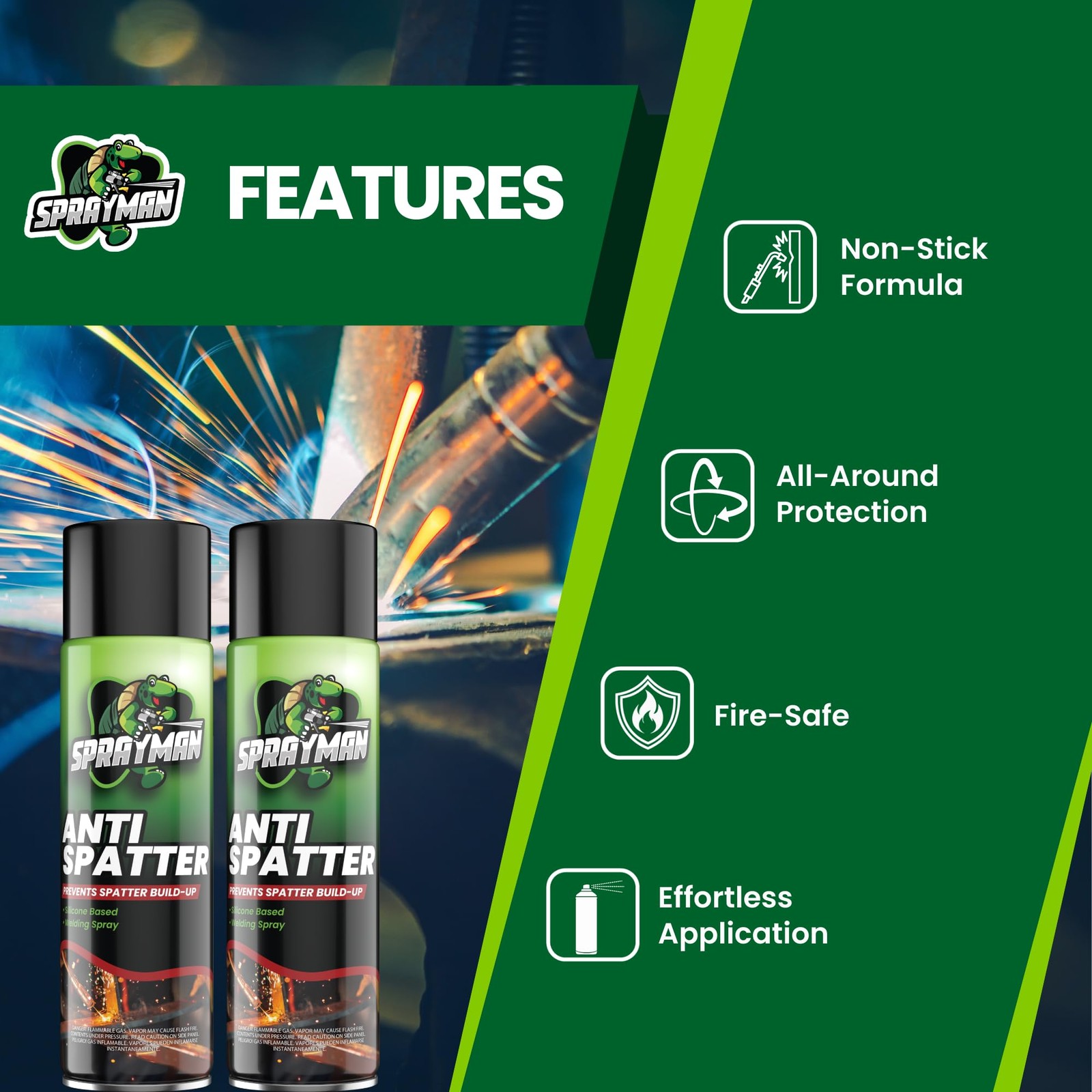 Sprayman Anti Spatter Welding Spray – (1×12.3 oz) 1 Pack