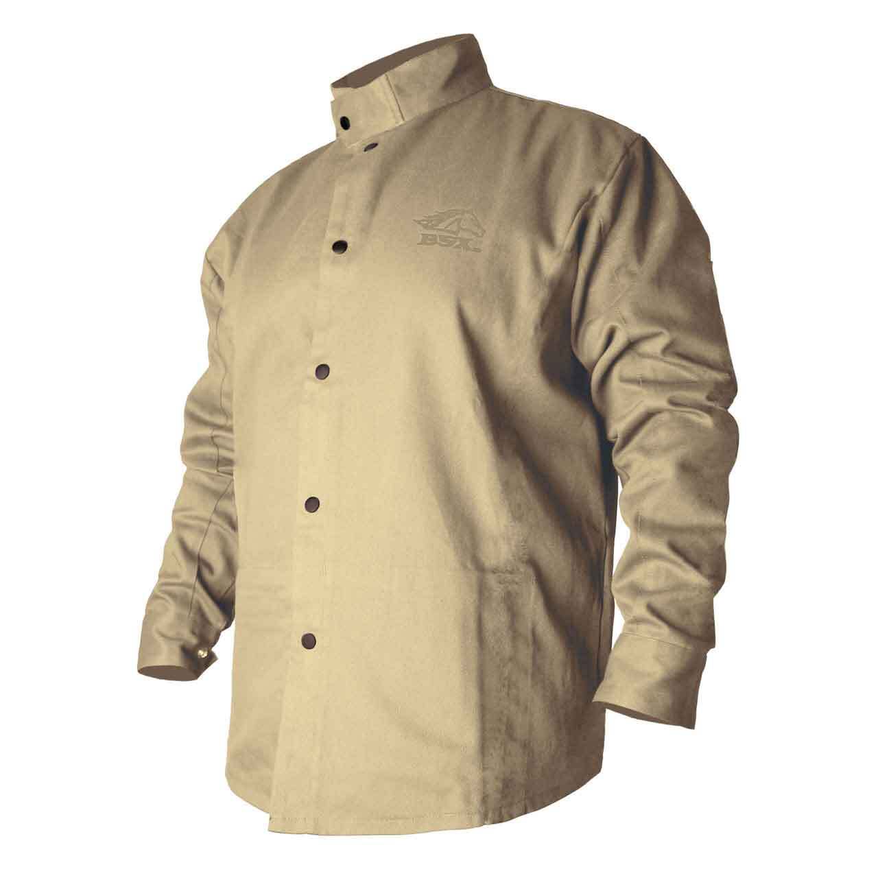 Black Stallion BXTN9C BSX Flame-Resistant Cotton Welding Jacket Khaki 5X-Large