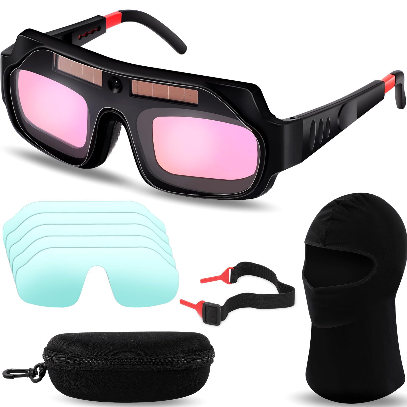 Tellegloww 1 Set Welding Glasses Solar Welding Goggles Auto Darkening Welder …
