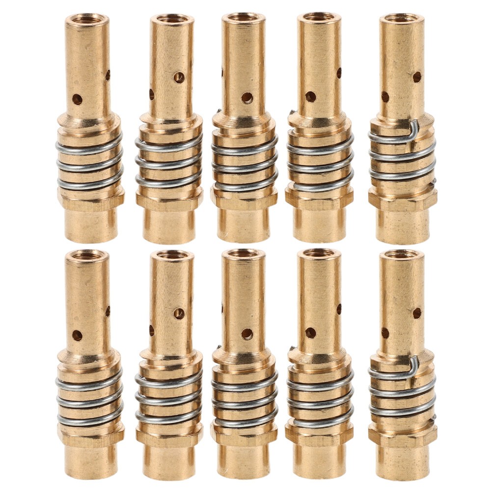 10Pcs Golden Alloy Welding Torch Replacement Contact Tips Holder Durable Parts