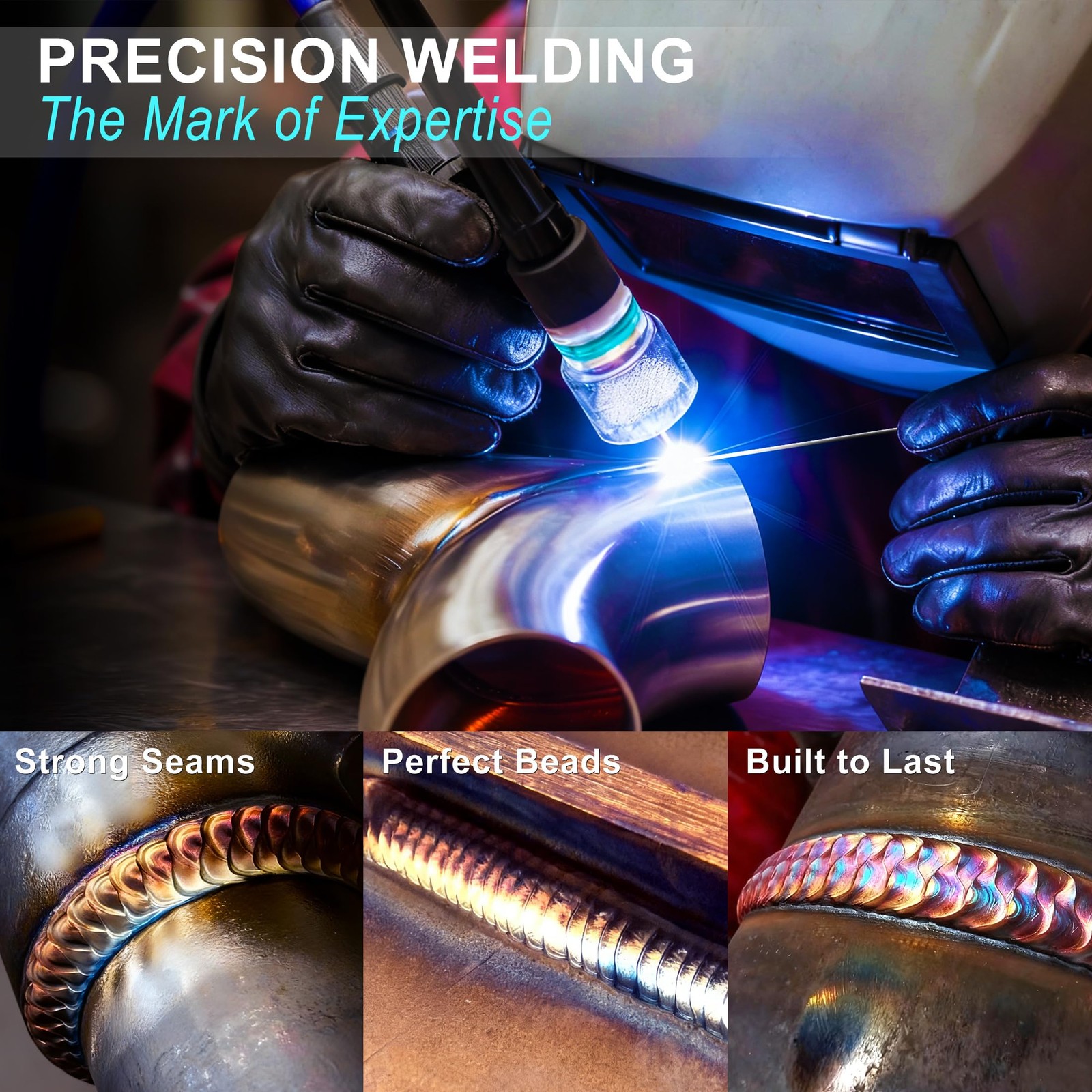 WelderElite TIG Welding Tungsten Electrode 10 Pack 1/16″ × 7″ (Gray – 2% Ceri…