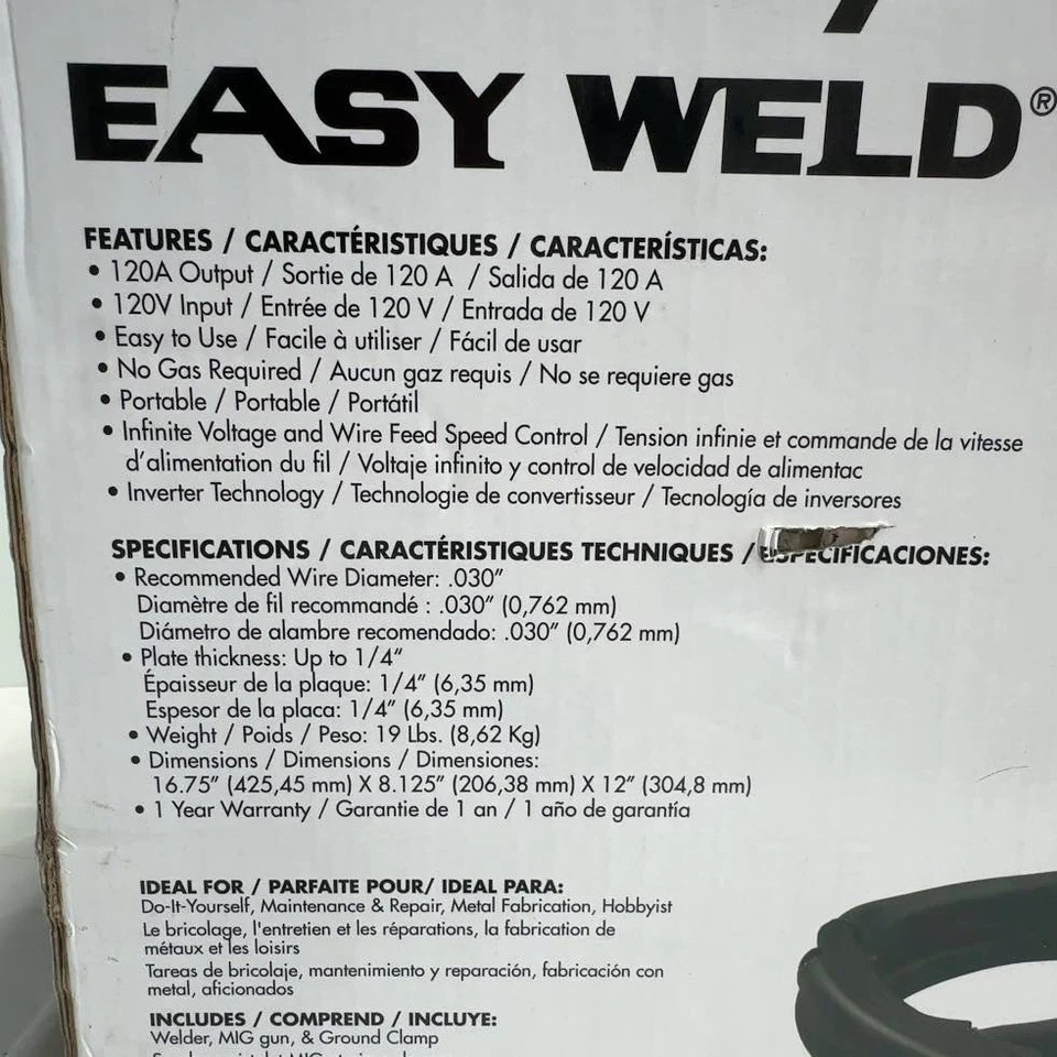 Forney Easy Weld 261 140 FC-i Flux Core Welder 120V 140A No Gas Required