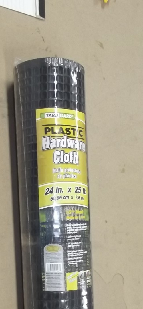 YardGard Plastic Hardware Cloth Roll, Black, 1/2″ Mesh, 24″ X 25′ NEW T173