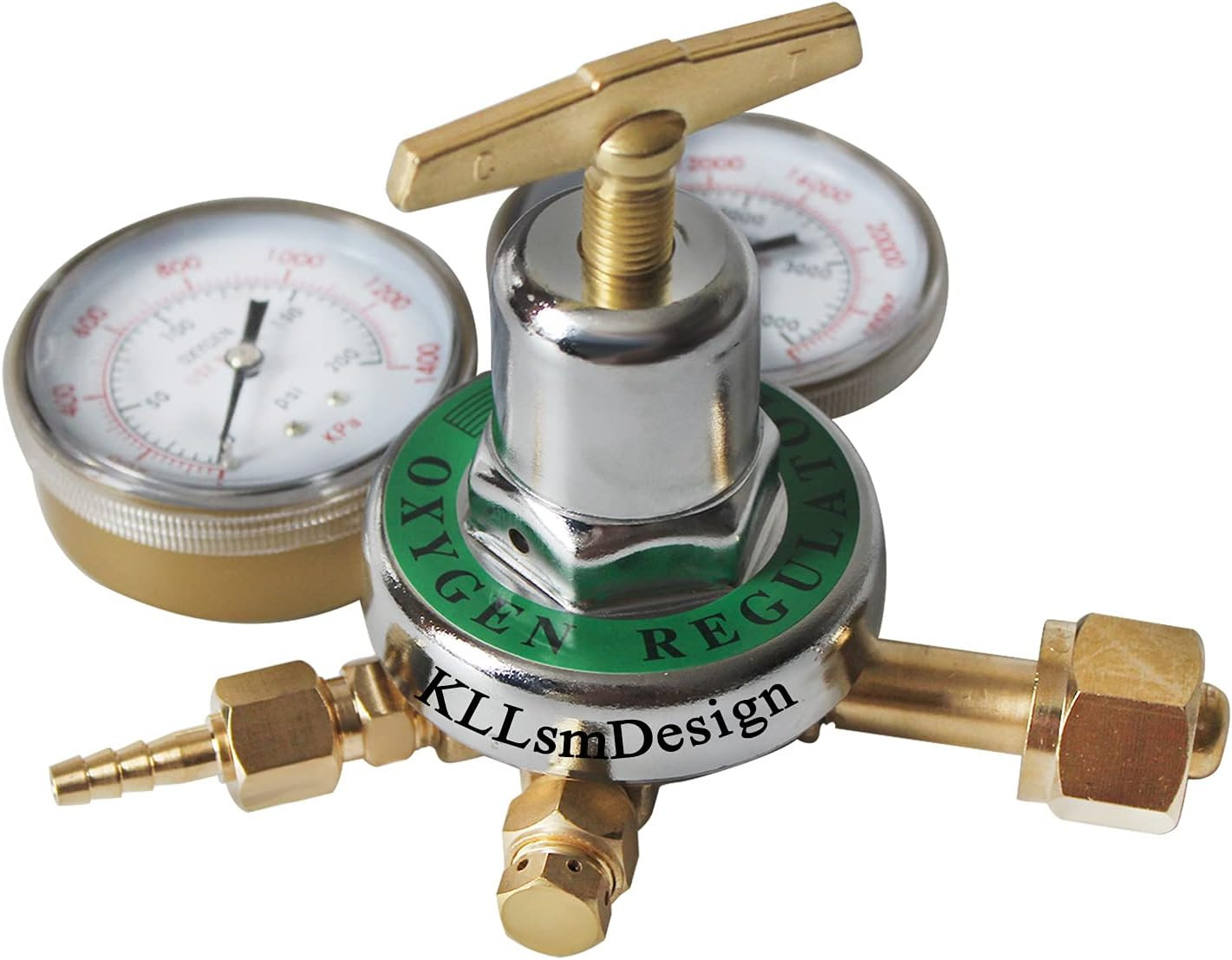 Heavy Duty Oxygen Regulator Full Brass Torch Kit Oxygen Tank Regulator Large Tan