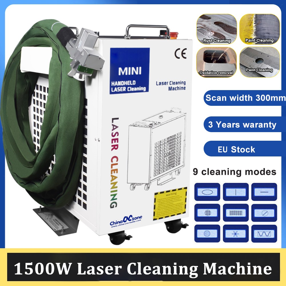 1500W Fiber Laser Cleaner Continuous Laser Rust Paint Oil Cleaning Machine
