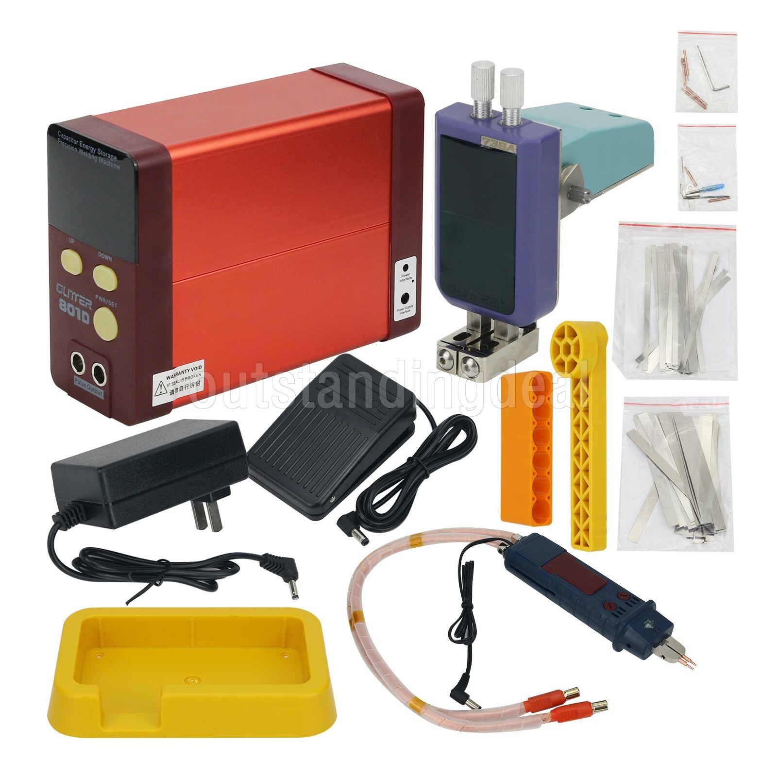 801D Spot Welder Automatic & Pedal Modes Swing Arm Welding Pen For 0.05-0.4MM
