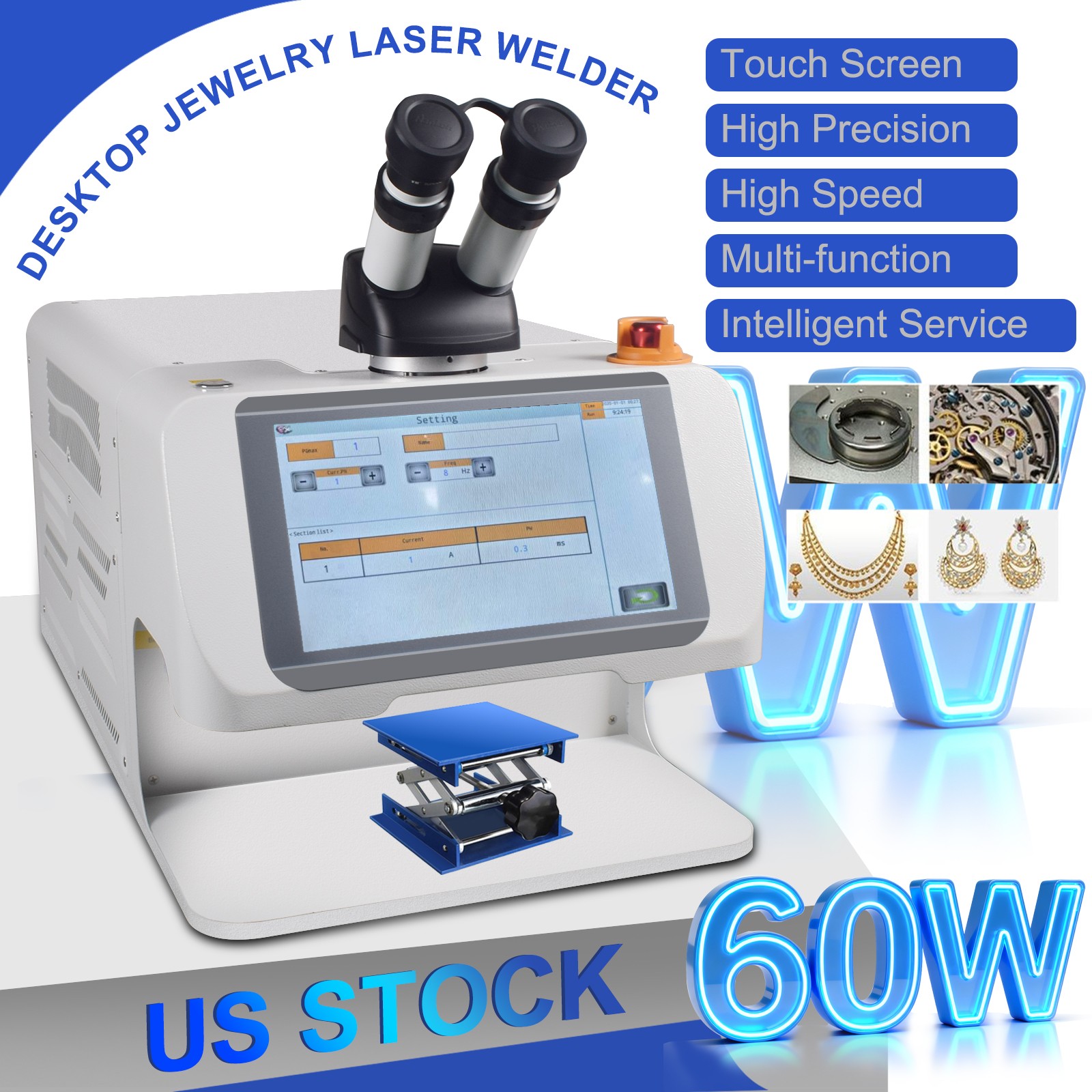 🔥60W Jewelry Spot Welding Machine Laser Solder Machine For Jewelry Welder US