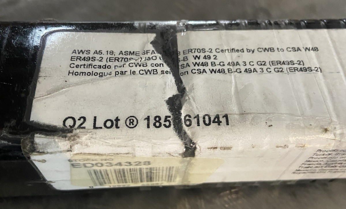 Lincoln Electric ER70S-2 1/16″ x 36″ TIG Welding Rod 10 lb Tube Mild Steel NEW