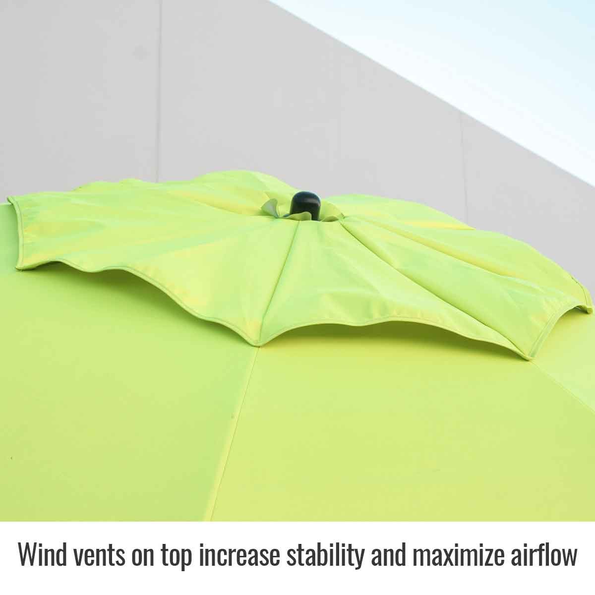 Black Stallion UB200 Core Flame-Resistant Industrial Umbrella HiVis Yellow/Lime