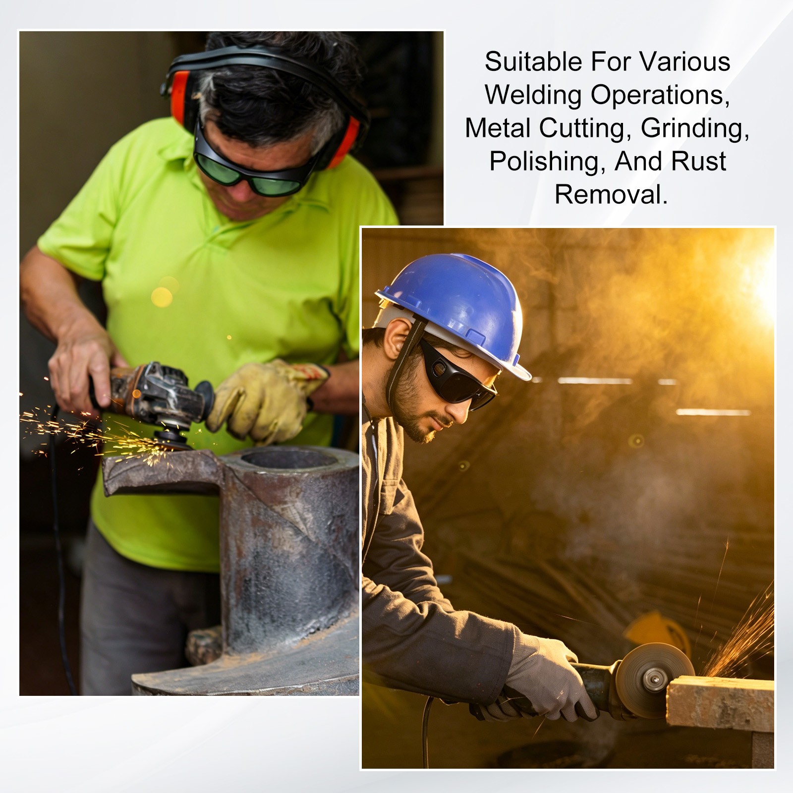 Welding Safety Glasses IR Shade 9 Protective Glasses Wrap-Around Lens with Box