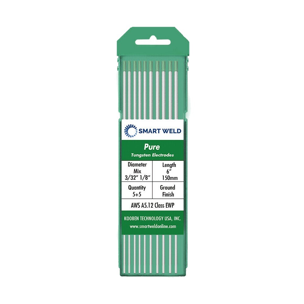 Green TIG Welding Tungsten Electrode Assorted 10 pack 3/32″ 1/8″ Pure Length 6″