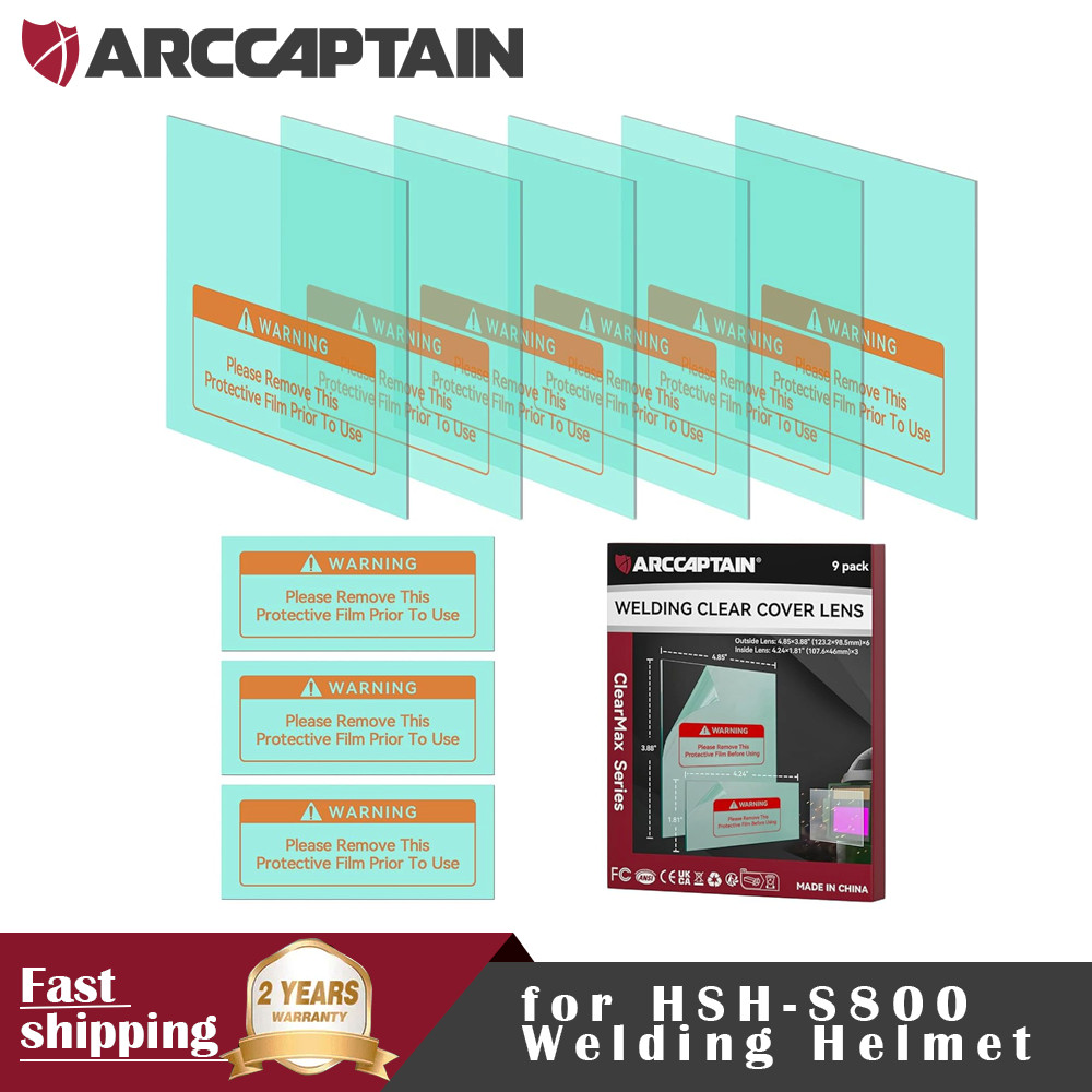 ARCCAPTAIN 6 Outer + 3 Inner Replacement Lens for HSH-S800 Welding Helmet