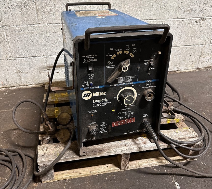MILLER #ECONOTIG 150AMP TIG/STICK WELDER- CC/ AC/DC – “SEE VIDEO”