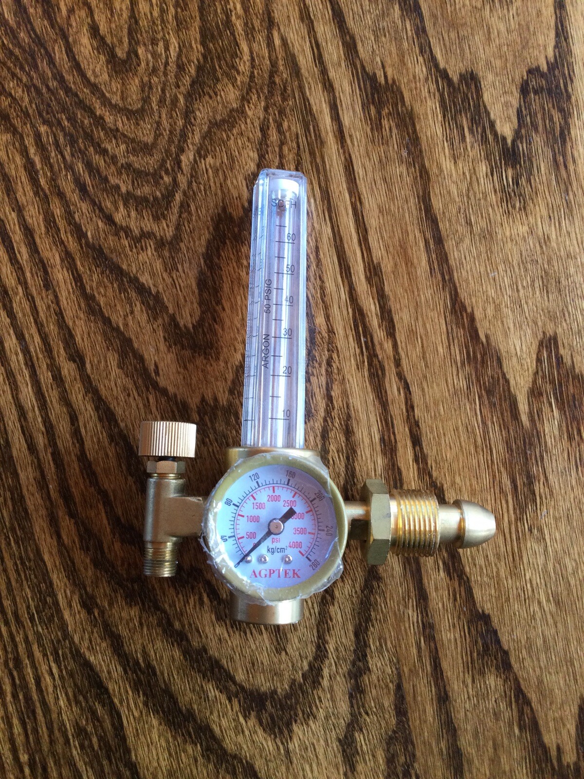 Agptek CO2 Argon Flow Meter Regulator Full Copper 10 to 60 cfh Weld Flowmeter