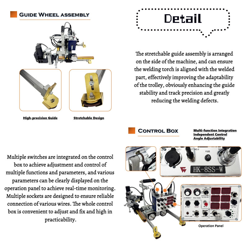 HK-8SS-W Swing Magnetic Angle Welding Machine Automatic Welding Carriage 110V