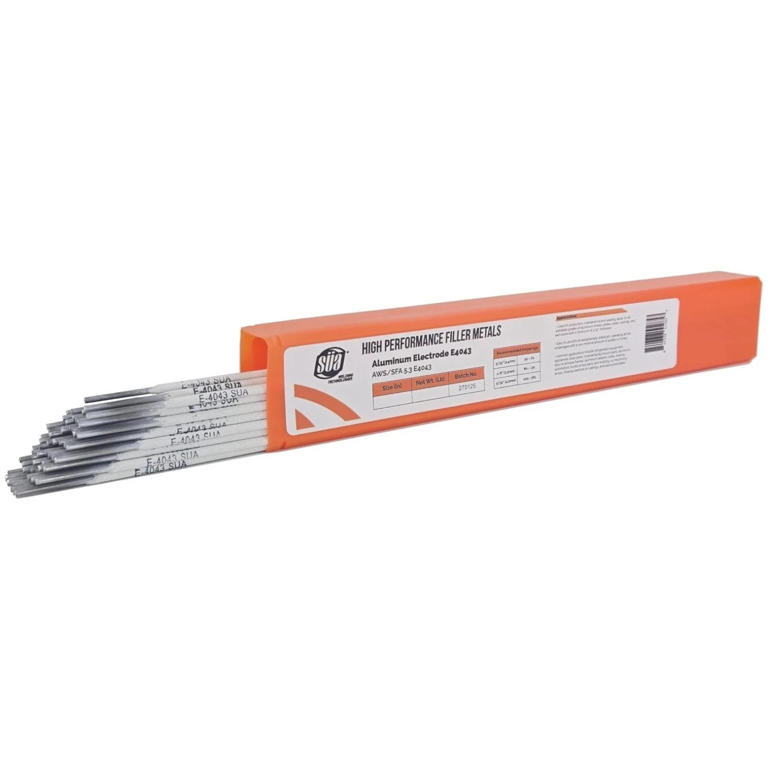 E4043 Aluminum Stick Electrodes – 3/32″ x 14″ 26 Rods