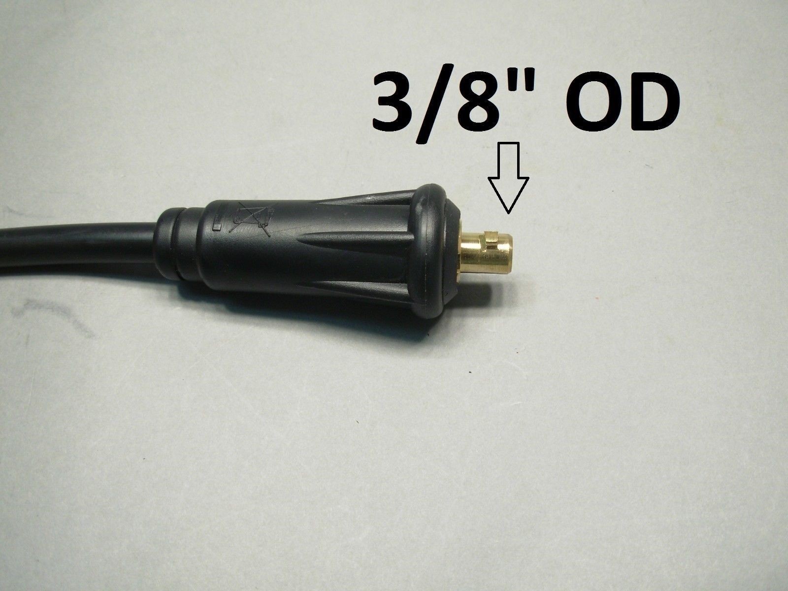 10′ HTP 200 amp #4 AWG Ground Cable Clamp Assy Miller Lincoln Esab 25 Dinse 3/8″