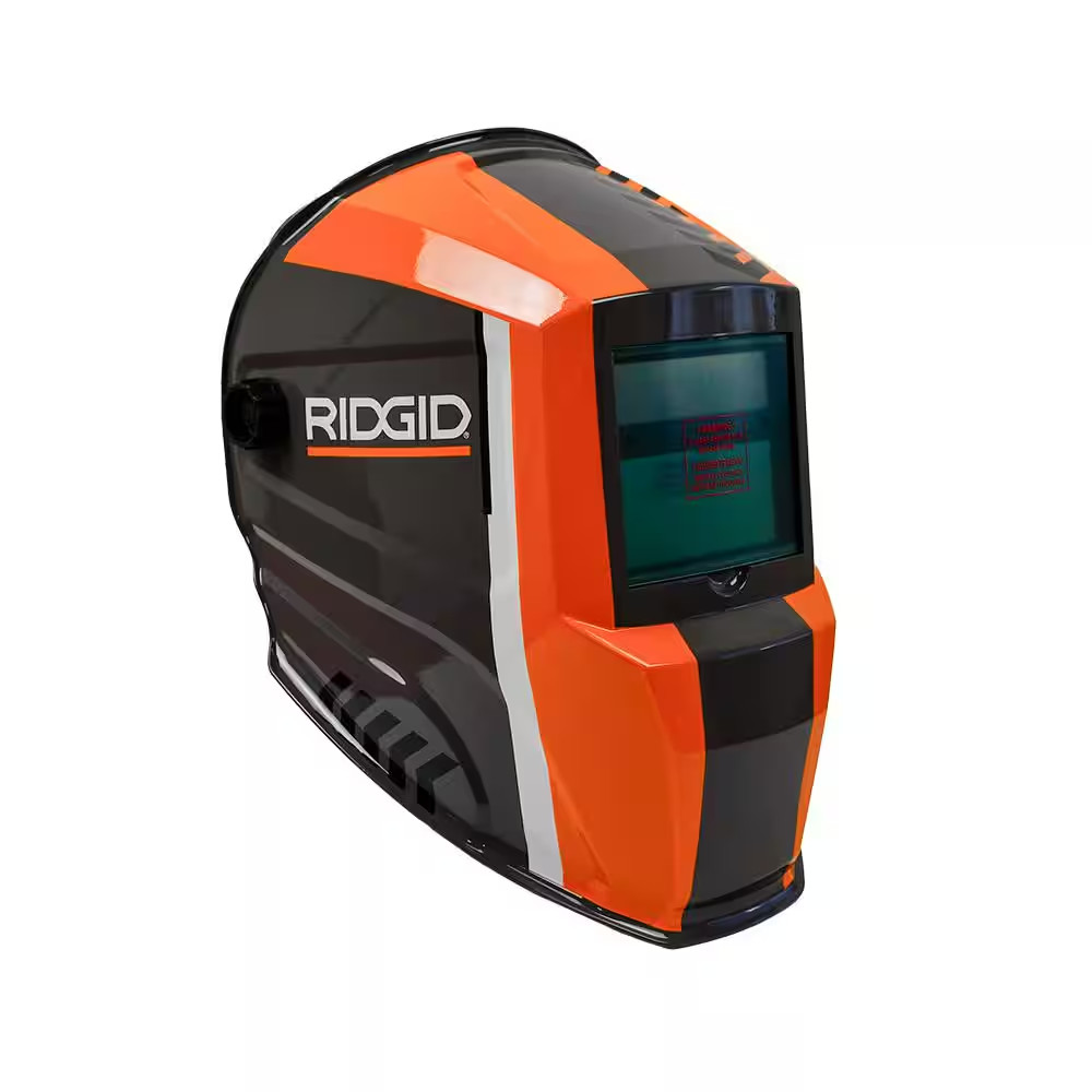 Auto-Darkening Welding Helmet with Variable Shade Lens 9-13, 5.97 In. Square Vie