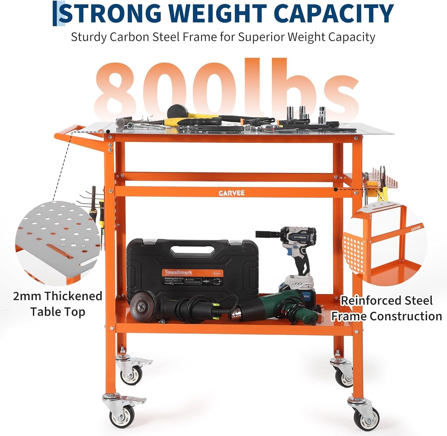 Welding Table 36″x24″ 800LBS Welding Table with Multiple Fixture Holes,Pegboard