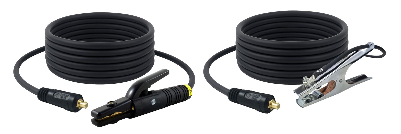 150 Amp Welding Leads Assembly Set – Dinse 10-25 Connector – #4 AWG Cable (15 FE