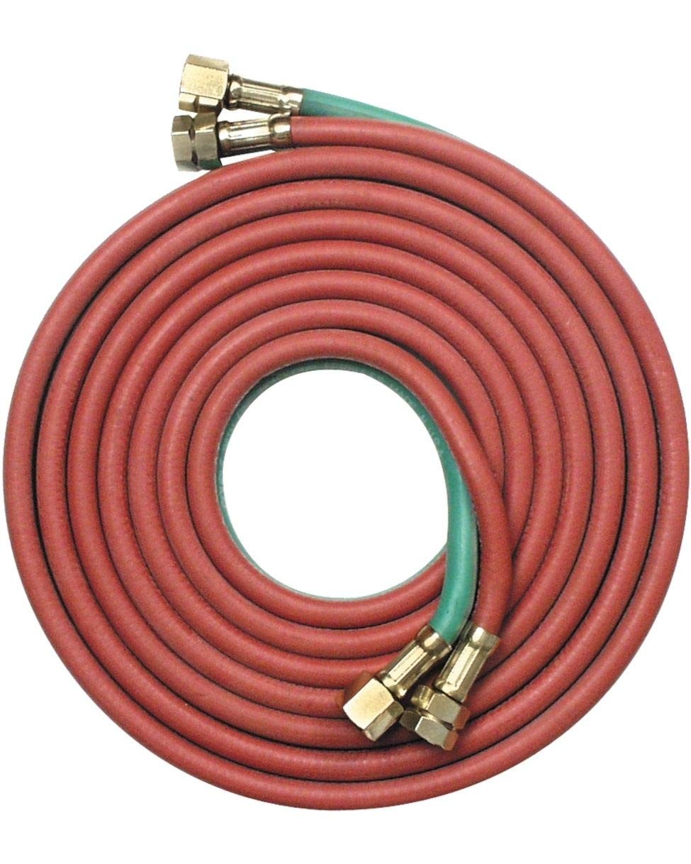 Oxygen Acetylene Twin Torch Hose 25′ X 3/16″ B Fitting Connections – for Welding