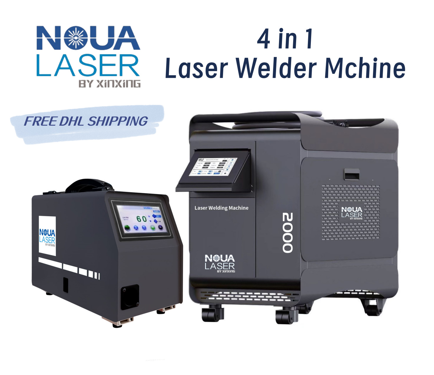 2000W Laser Welder Machine Double Wobble for Aluminum, Steel, Carbon steel, etc.
