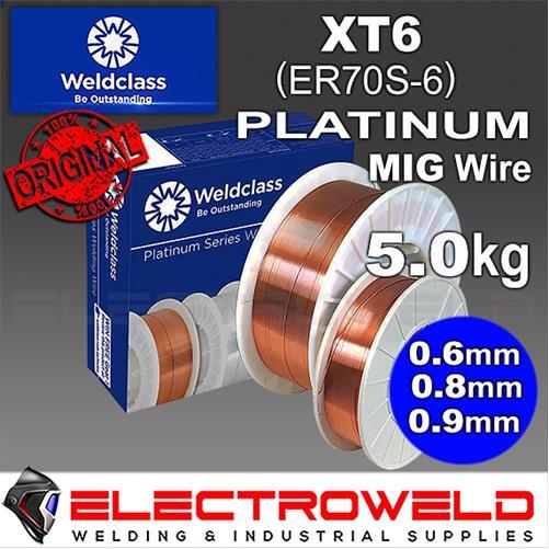 5kg WELDCLASS Platinum XT6 70S-6 Mig Steel Welding Wire .6 .8 .9mm Gas Shielded