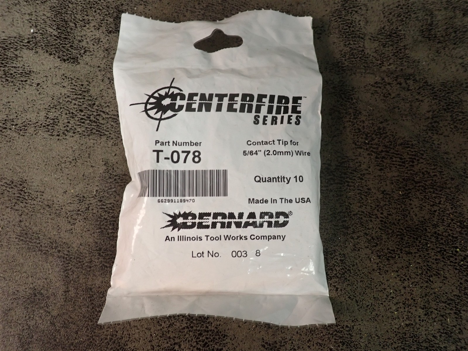 10 Pack New Bernard T-078 Centerfire Series Contact Tips For 5/64″ Wire (BN109)