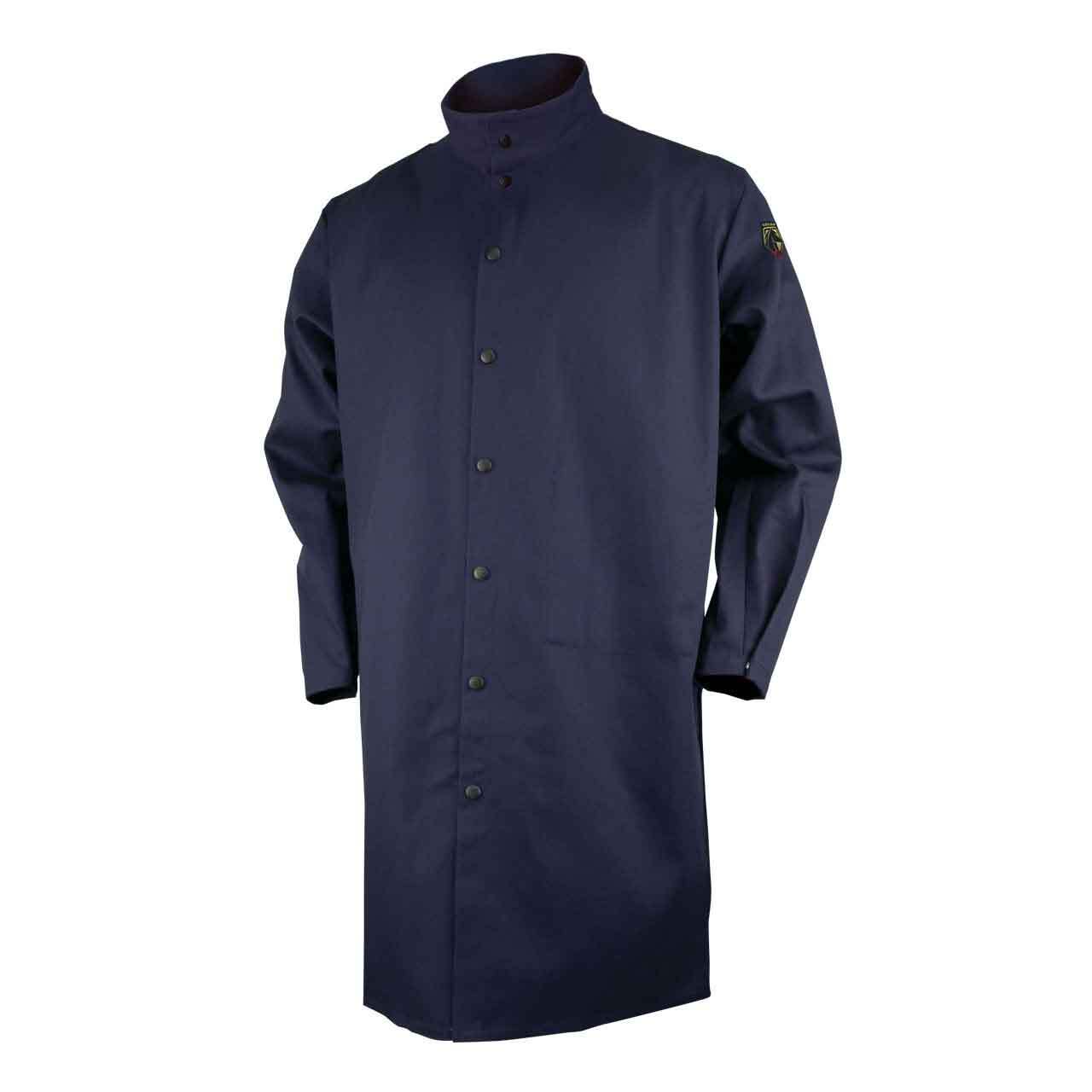 Black Stallion FN9-42C 9 oz. 42″ Navy Flame Resistant Cotton Shop Coat 2X-Large