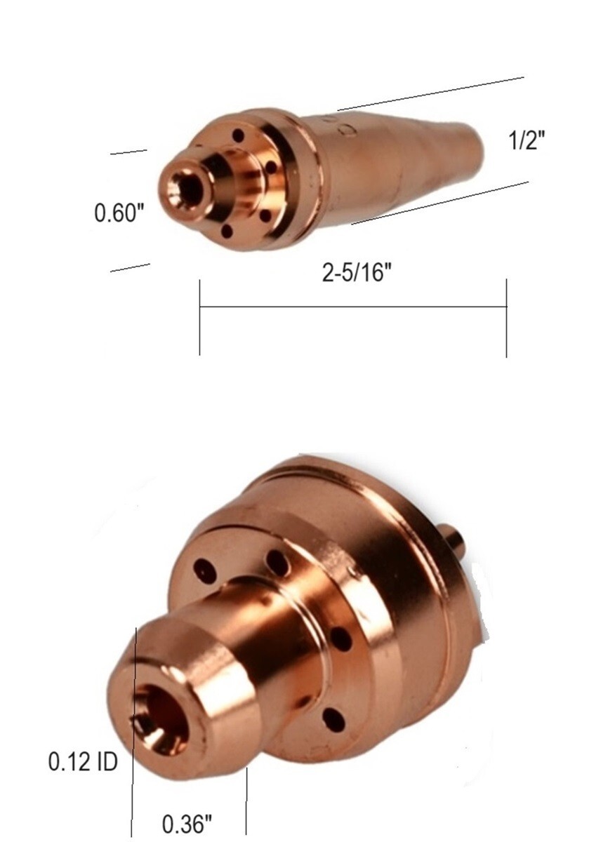 Acetylene Cutting Tip 3-101#0 Compatible with Victor 0-3-101 Cut 1/2″ QTY 1