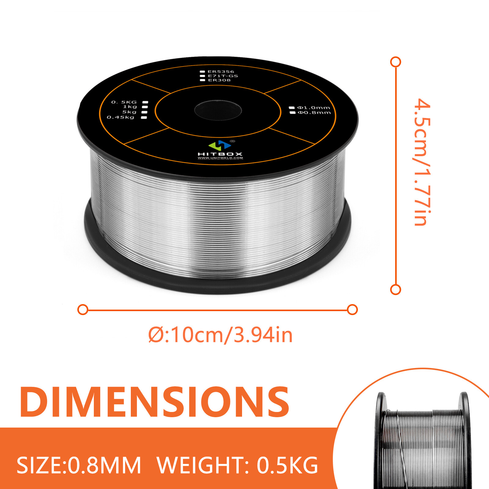 Useful DIY Maintenance Gasless Welding Wire 035 – 1lb MIG Spool, ER5356 0.5KG US