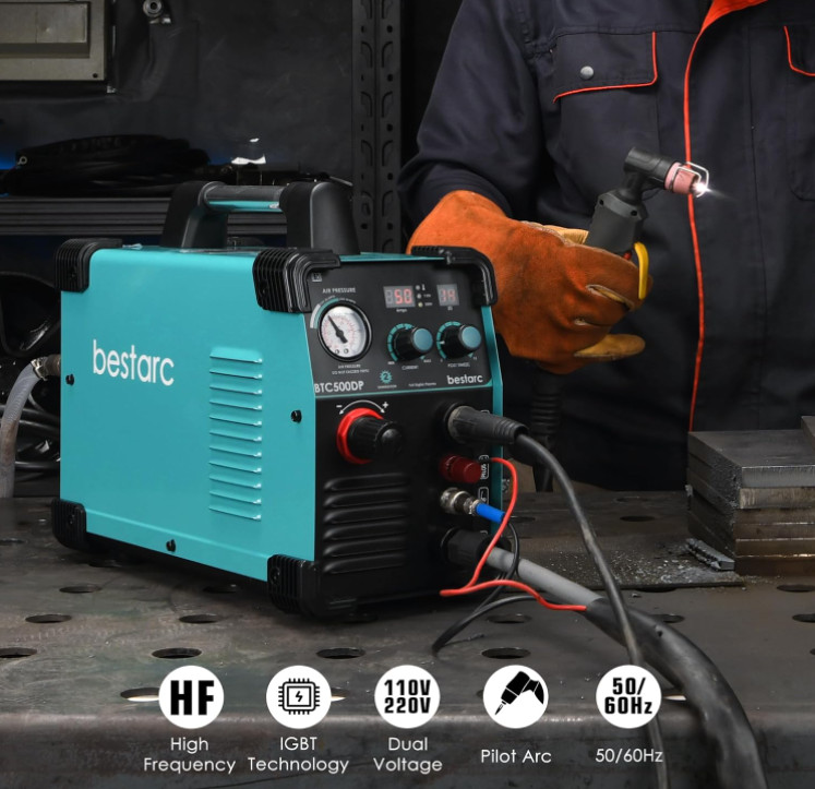 BESTARC Plasma Cutter Pilot Arc 50A BTC500DP Dual Voltage 110/220V