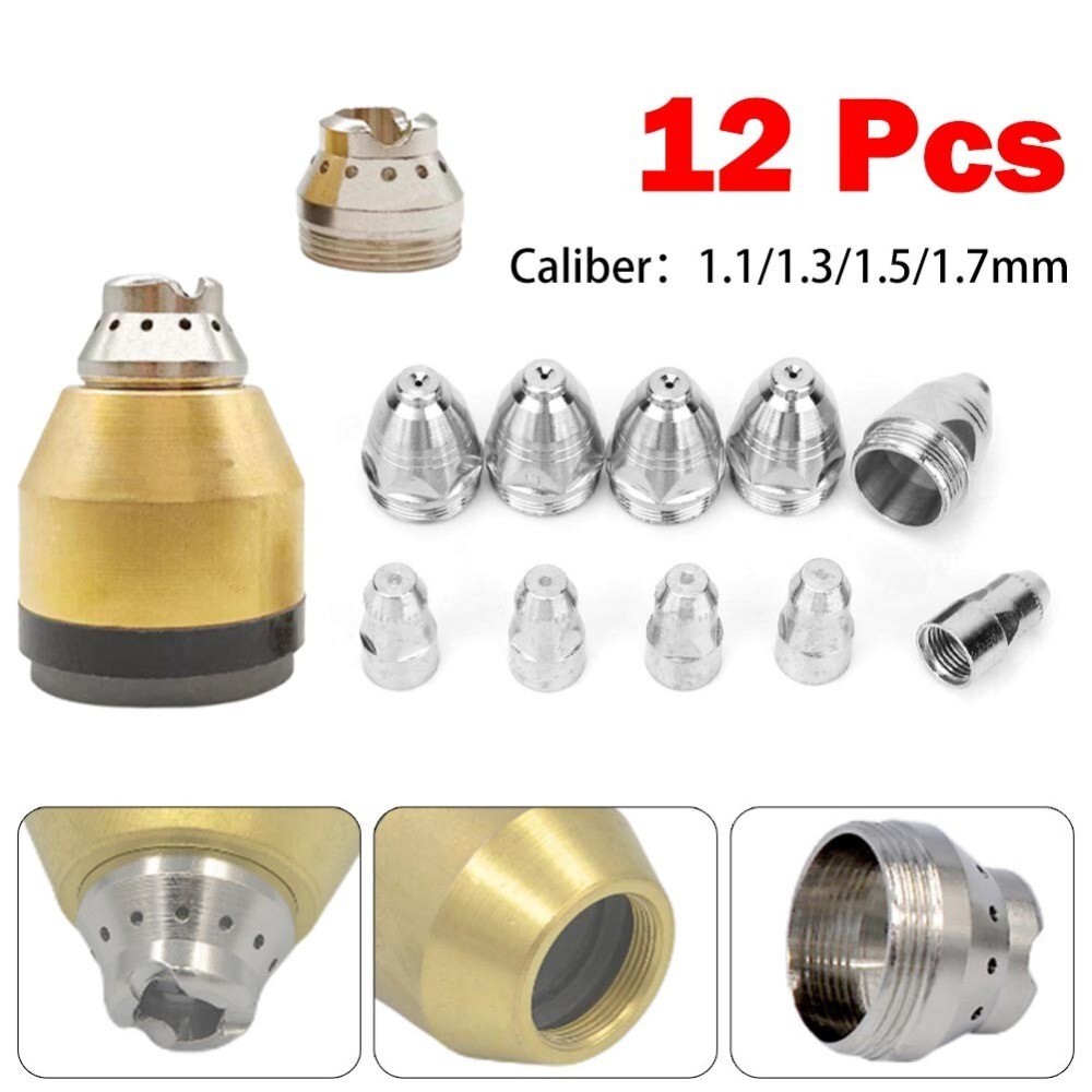 10pc Cutter Torch Set For P80 Plasma Cutting Torch Protective Cover And