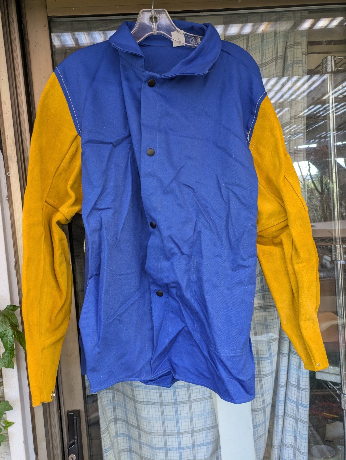 Radnor Welding Jacket Leather Sleeve Shirt Jacket Large NEW