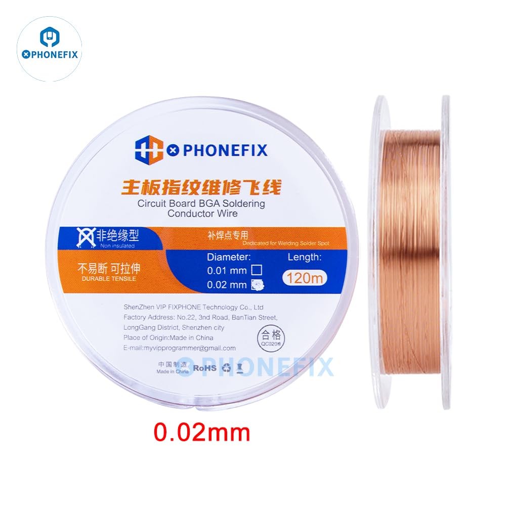 0.02mm 120M Phone Motherboard Soldering Jump Wire Pure Copper Non-Insulated C…
