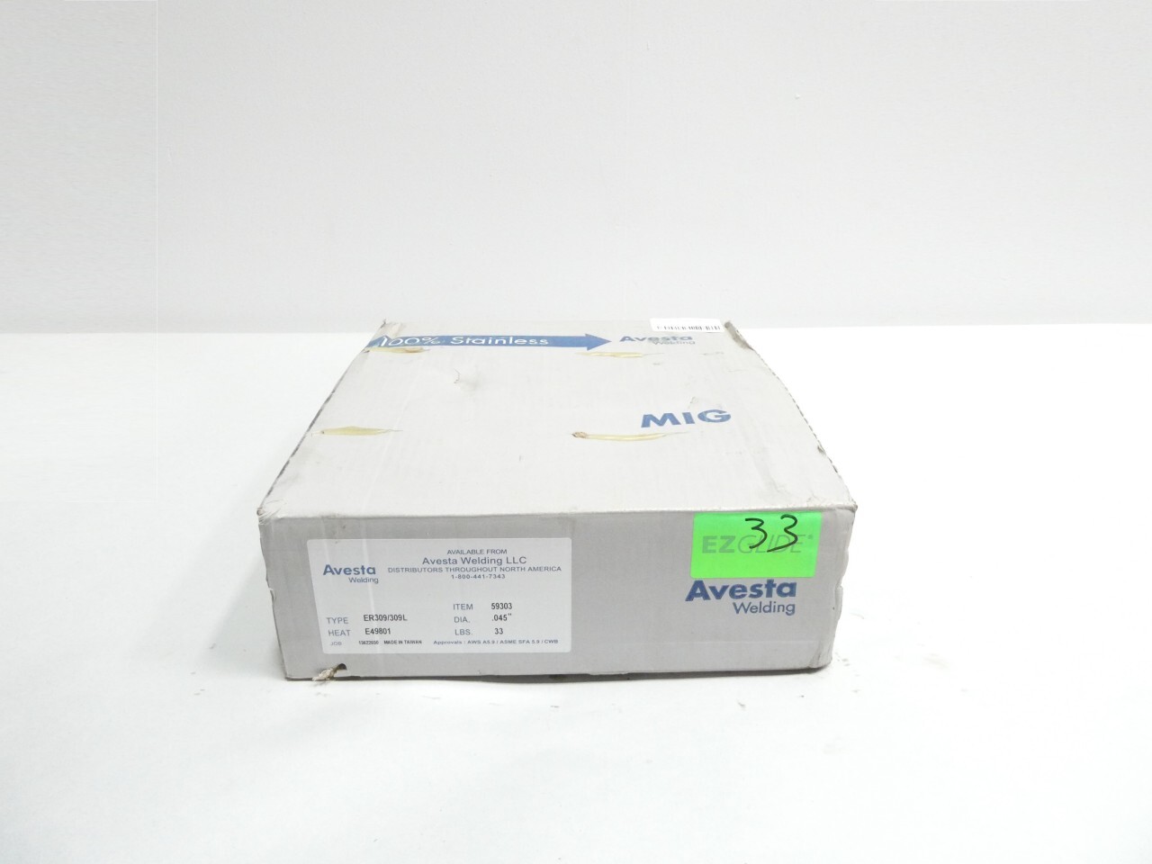 Avesta Welding 59303 ER309/309L Mig Welding Wire 0.045in 33lb