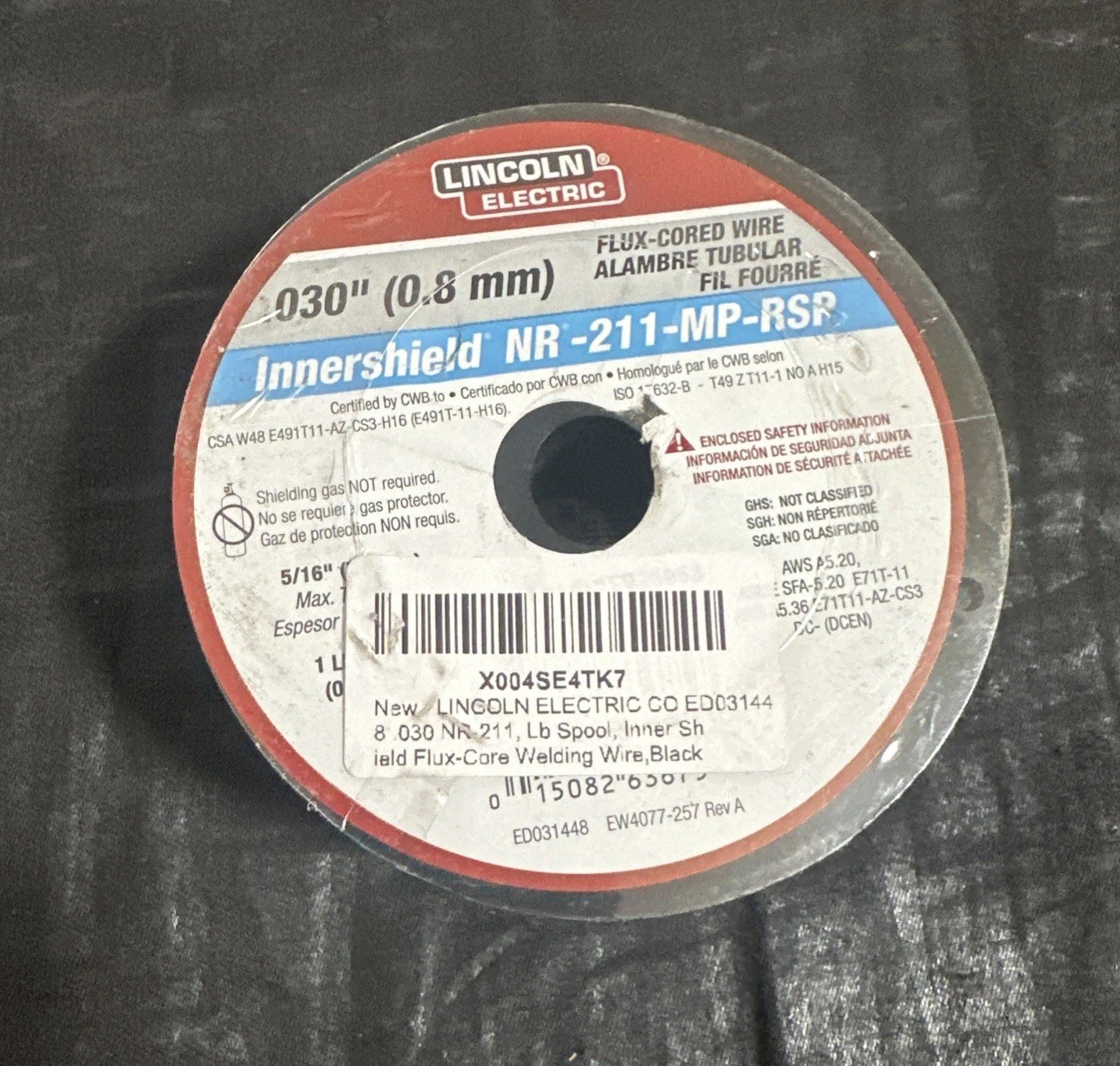Lincoln Electric .030 Inner shield NR -211-MP-RSP FLUX-CORED WIRE