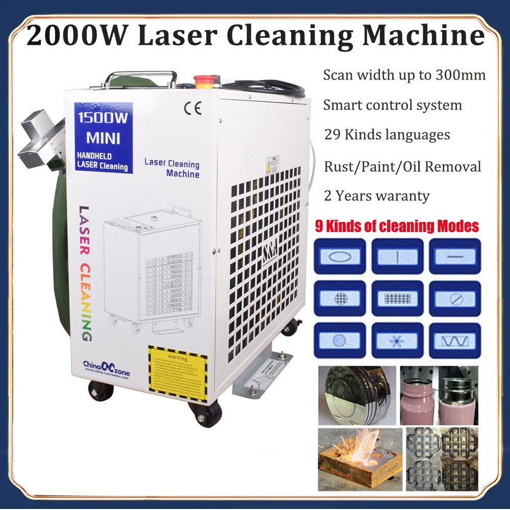 2000W Laser BWT Rust Removal Tool Laser Cleaning Machine Remove Oil Paint 220V