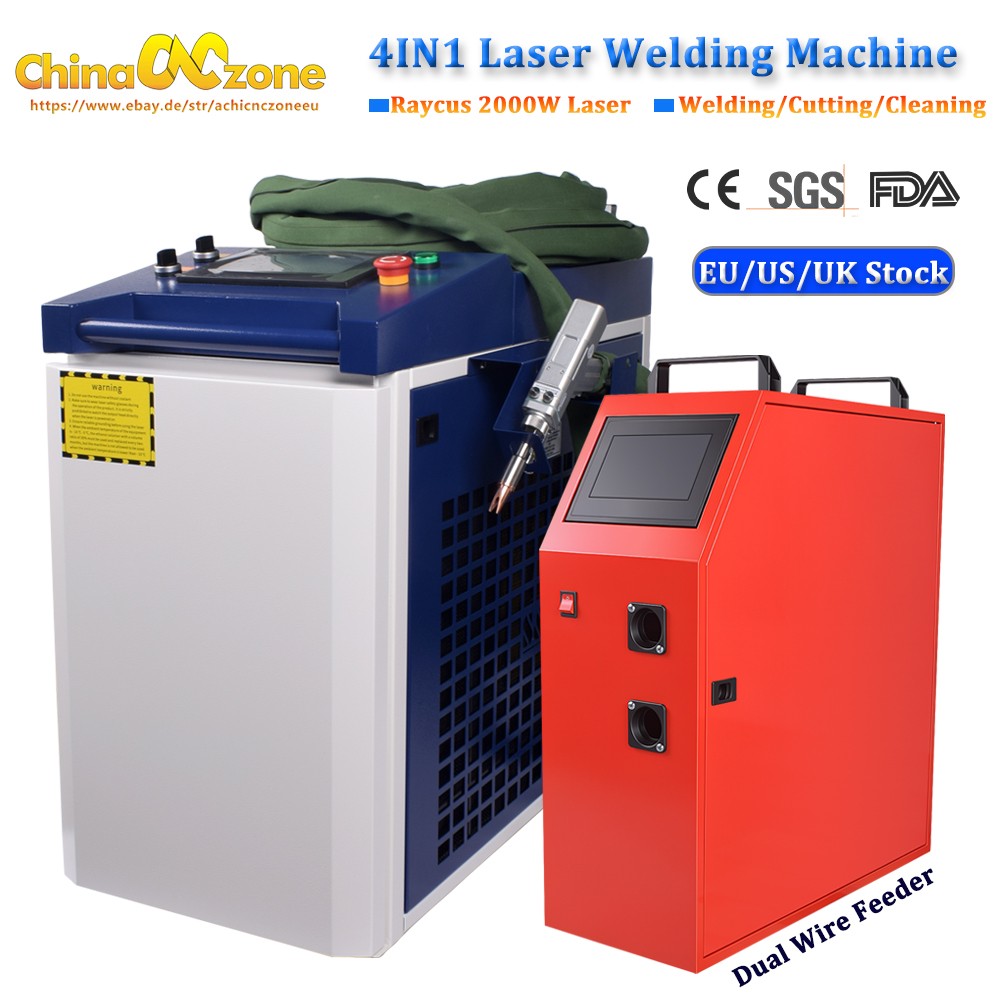 2000W Raycus 4IN1 Laser Welding Cutting Cleaning Machine Single/Dual Wire Feeder