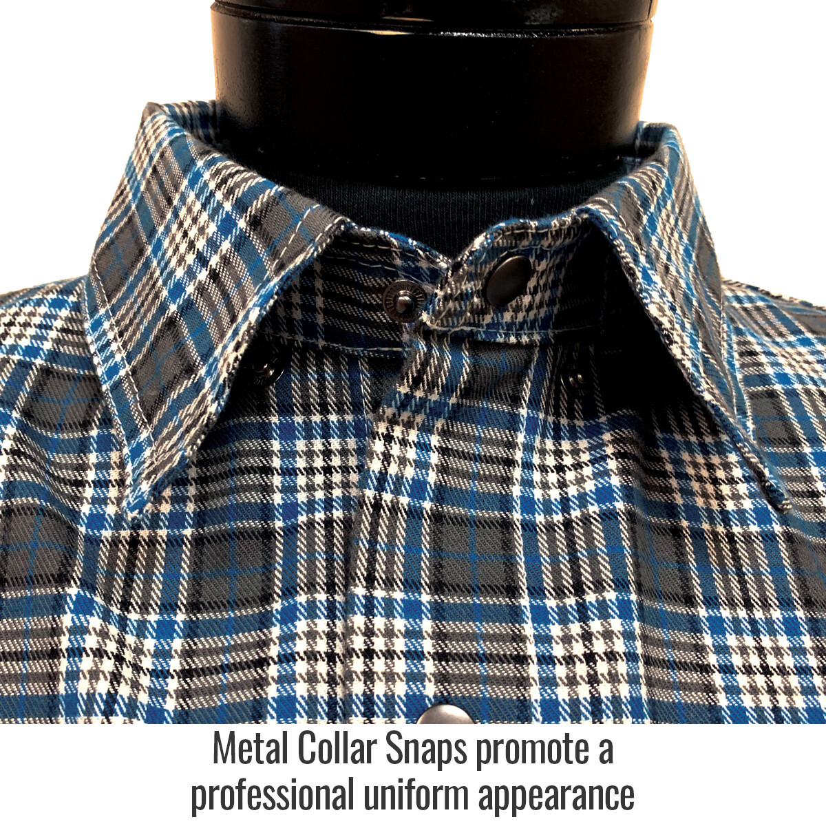 Black Stallion FS9-PGY Flame-Resistant Cotton Work Shirt, Gray Plaid Size 2X