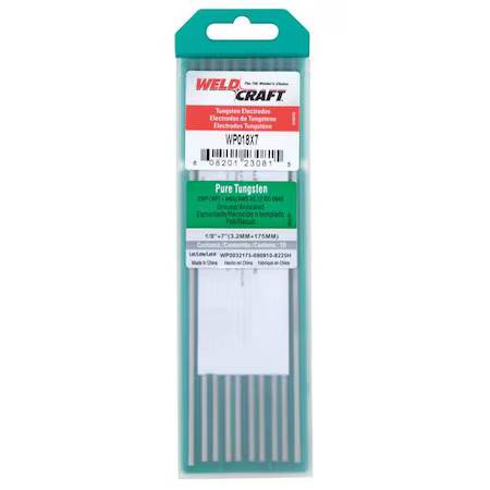 Miller Electric Wp018x7 Weldcraft Green Tungsten Electrode, Pk10