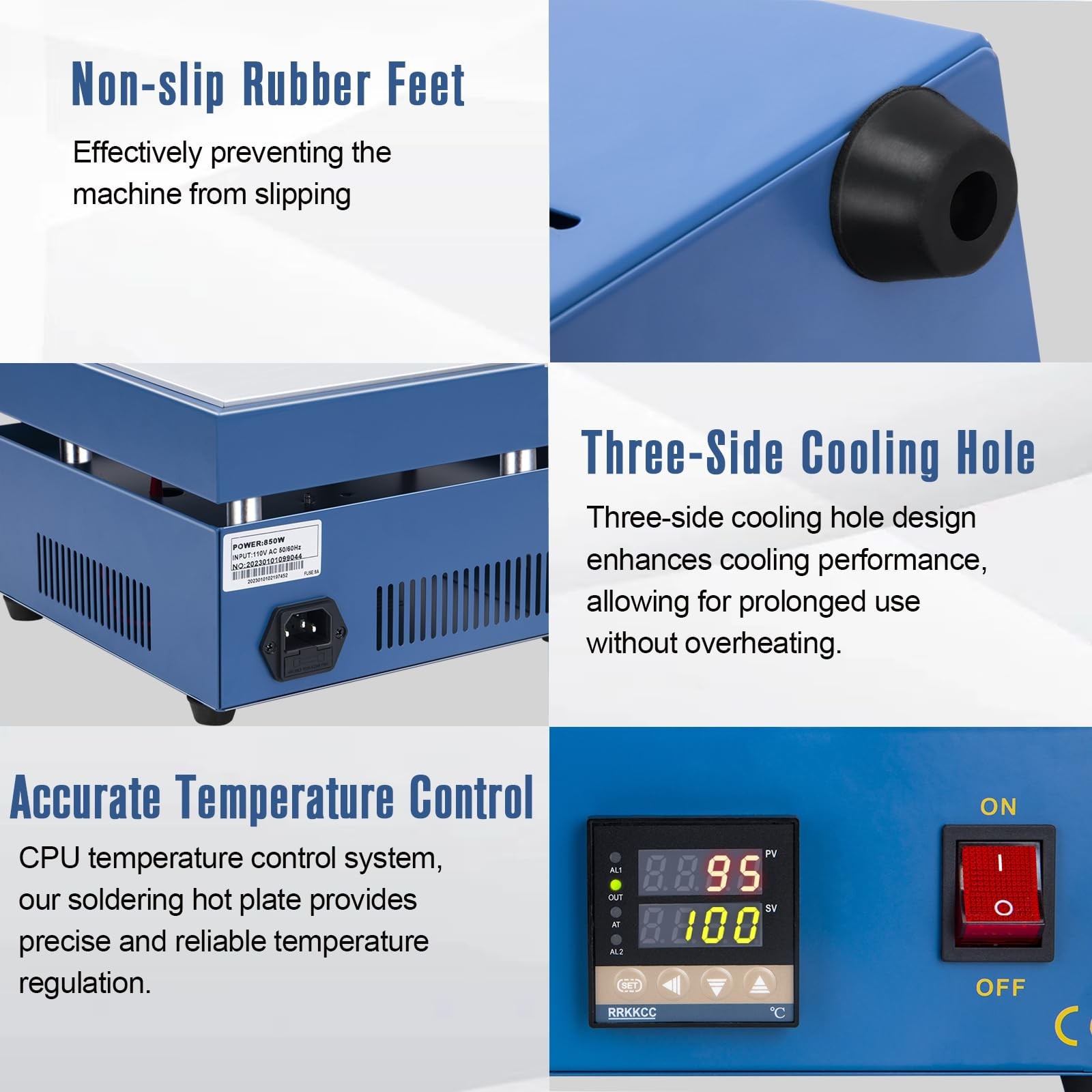 Soldering Hot Plate 110V 850W LED Microcomputer Electric Preheat Soldering…