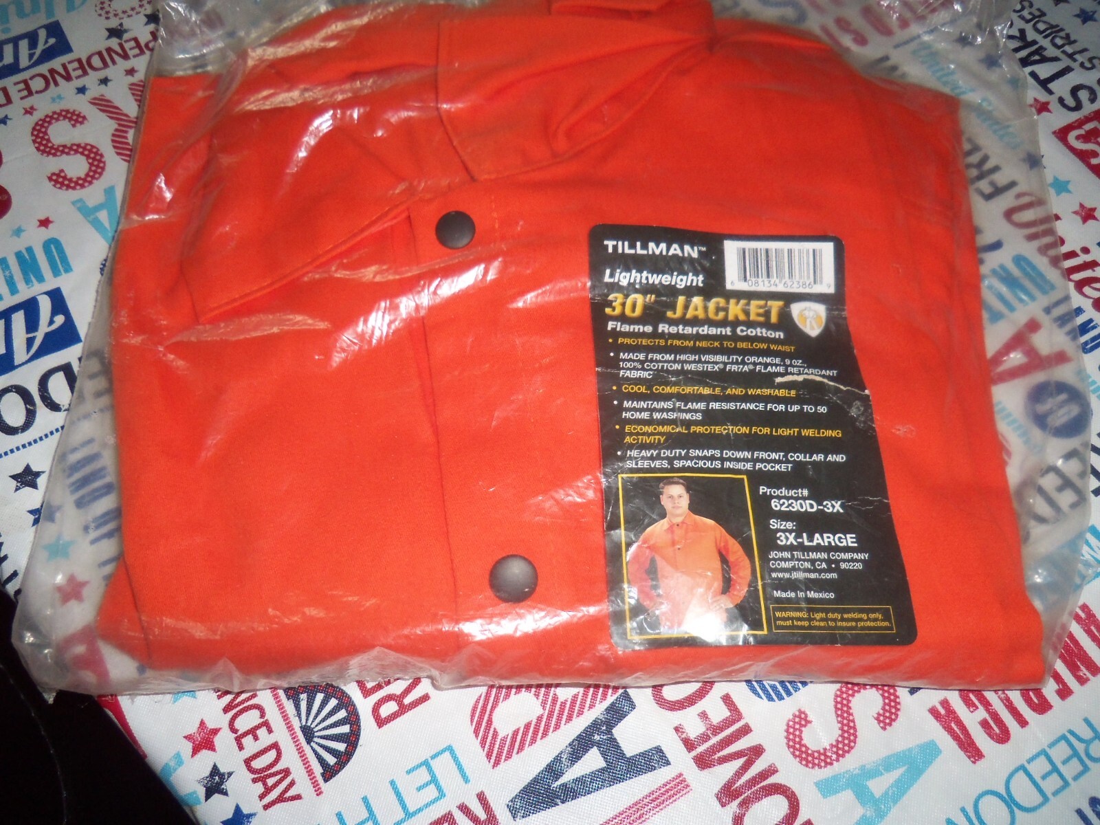 Tillman 30″ 2X-Large Flame Retardant Cotton Lightweight Jacket 6230D-3X LOOK!